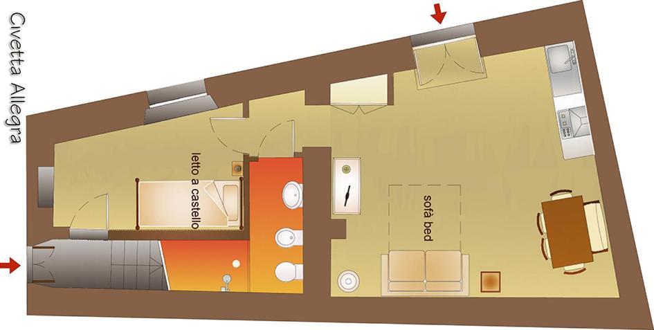 Le Residenze Ristori Lägenhet Cortona Exteriör bild